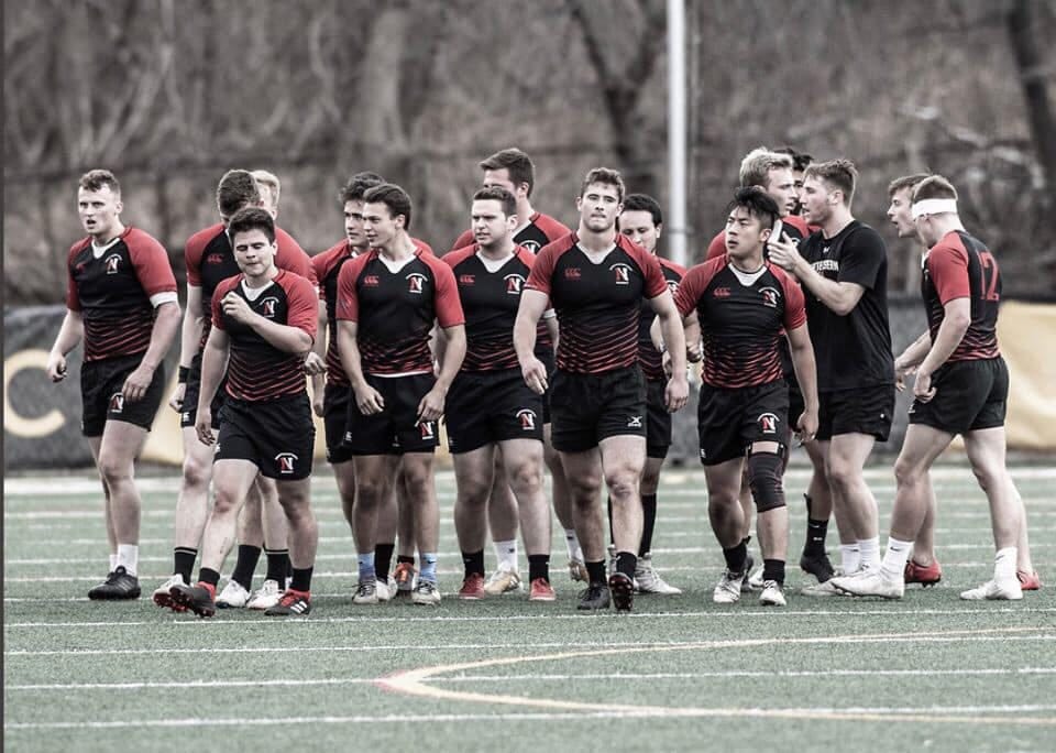 The Maddogs sevens squad gathered on the field