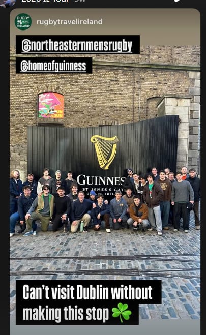 The men's team at the Guinness Storehouse in Dublin
